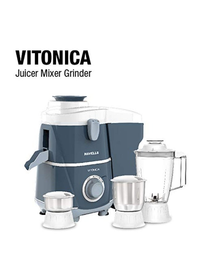 Havells Click to see full view Product Image Product Video 2 VIDEOS Product Image Product Image Product Image Product Image Product Image5+  Ask Rufus  What materials is it made of?   Does it have different speed settings?   Is it easy to clean?   Ask something else Havells Vitonica 500Watts Juicer Mixer Grinder with 3 Bigger Size Jars | Rust Resistant 304SS Sieve | Large Size Pulp Container | 1.75 Ltr Break Resistant Jar | 5 Yr Motor Manufacturer Warranty (Blue) - Image 1